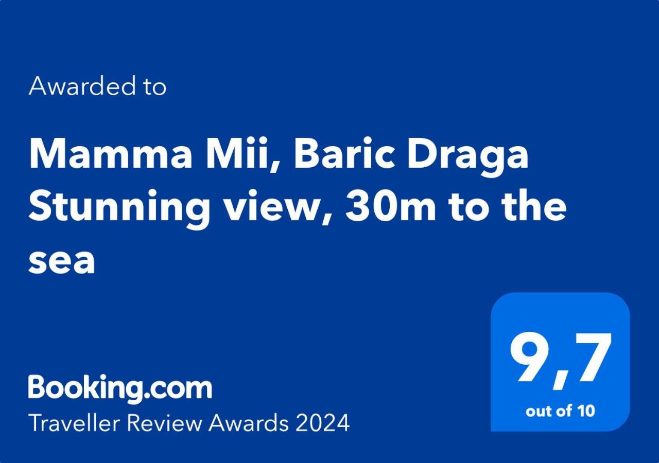 Mamma Mii, Baric Draga Stunning View, 30M To The Sea Apartment Exterior photo