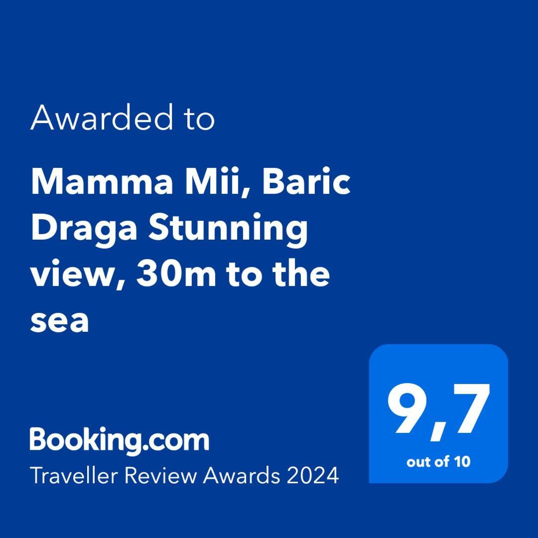 Mamma Mii, Baric Draga Stunning View, 30M To The Sea Apartment Exterior photo